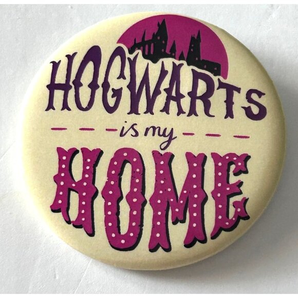 Hogwarts Is My Home Button Pin Badge Collectible For Harry Potter Fans - Picture 1 of 3